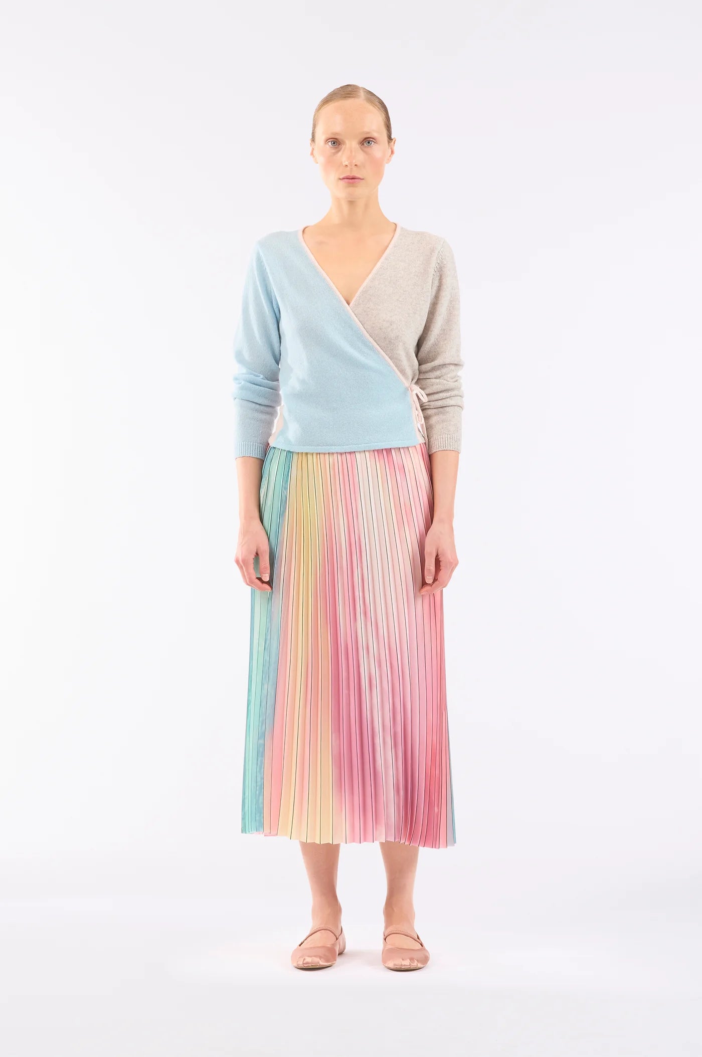 Scattered Clouds Pleated Skirt