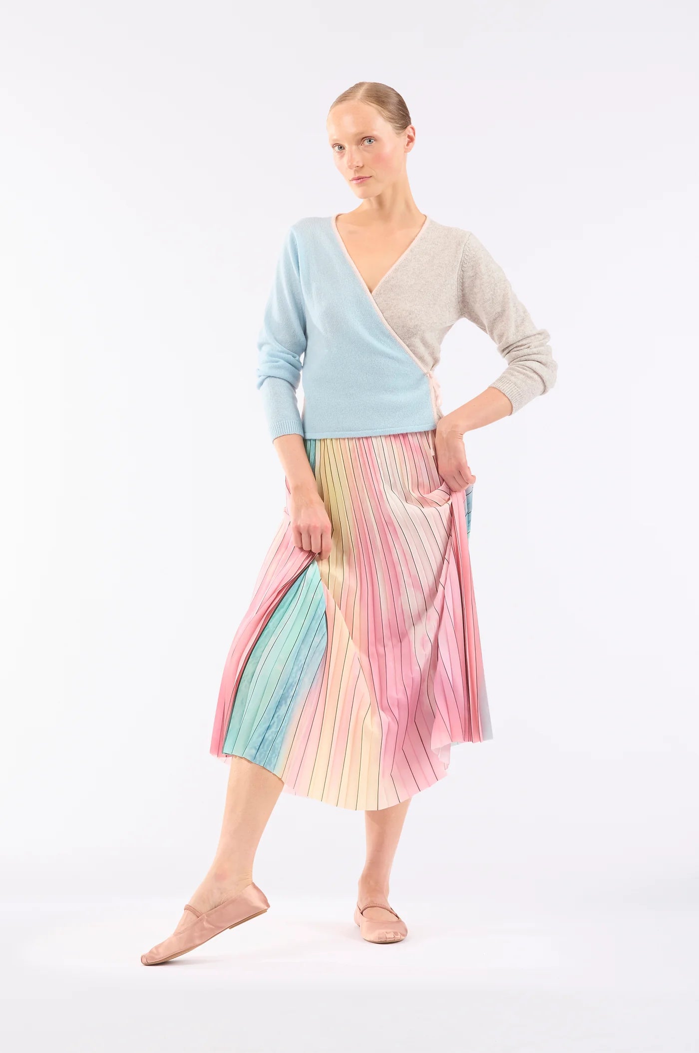 Scattered Clouds Pleated Skirt