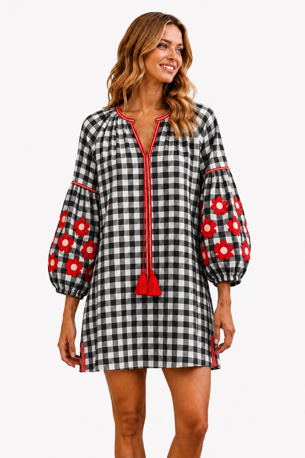 Red and Black Football Plaid