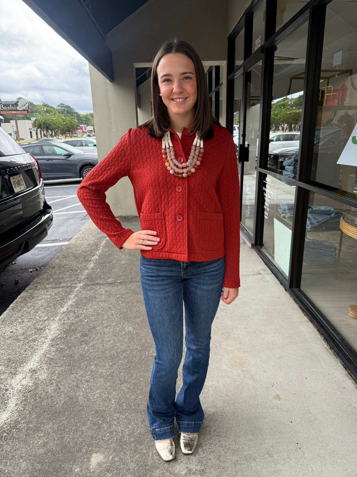 Knit Coat - Pumpkin
