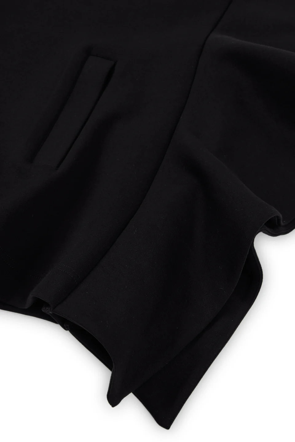 Structured Batwing Poncho - Black