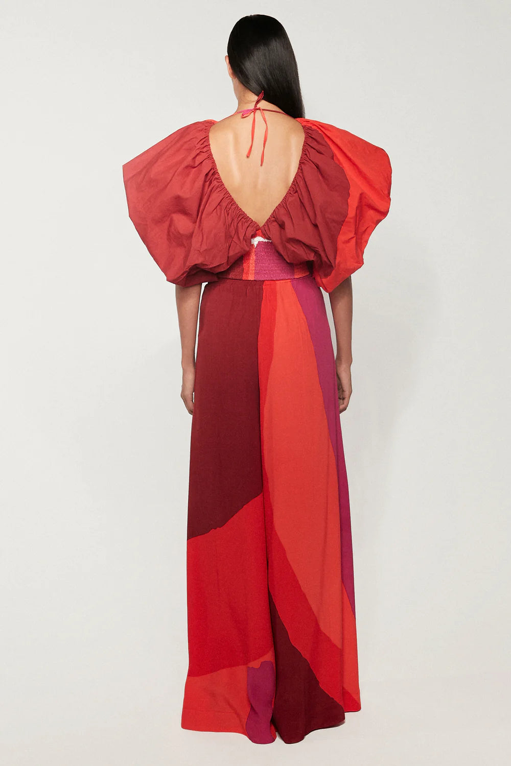 Exaggerated Wide Leg Pant - Rosewood