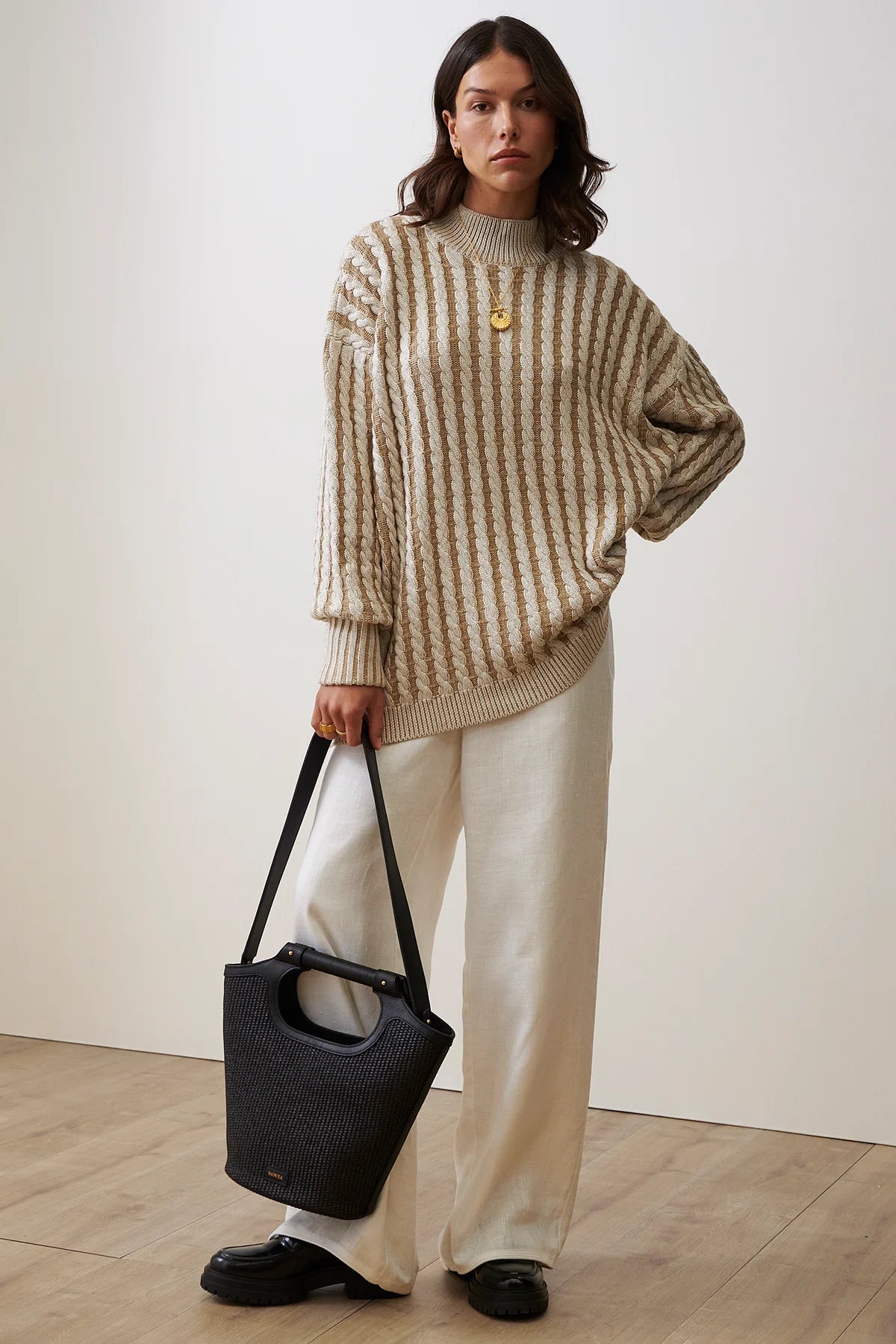 The Ottilie - Black Raffia
