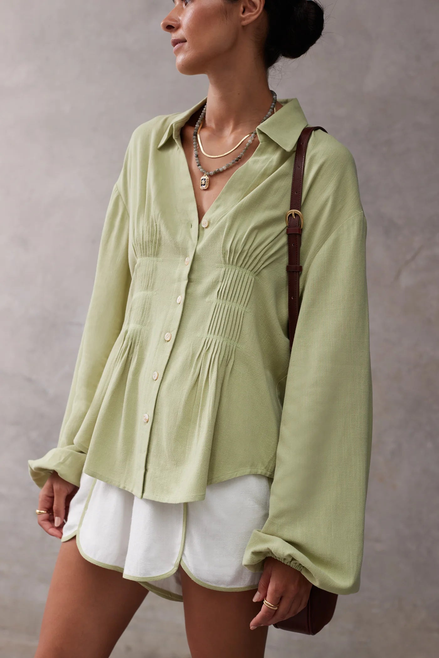 The Palmer Top - Pistachio