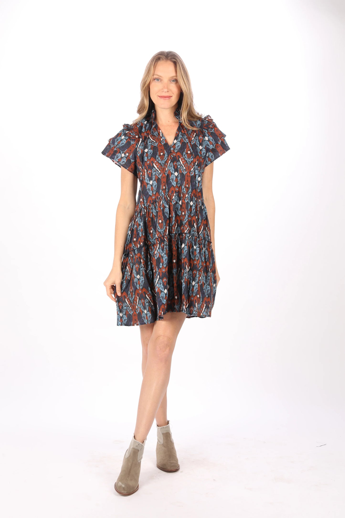 Nadia Dress - Wedgwood