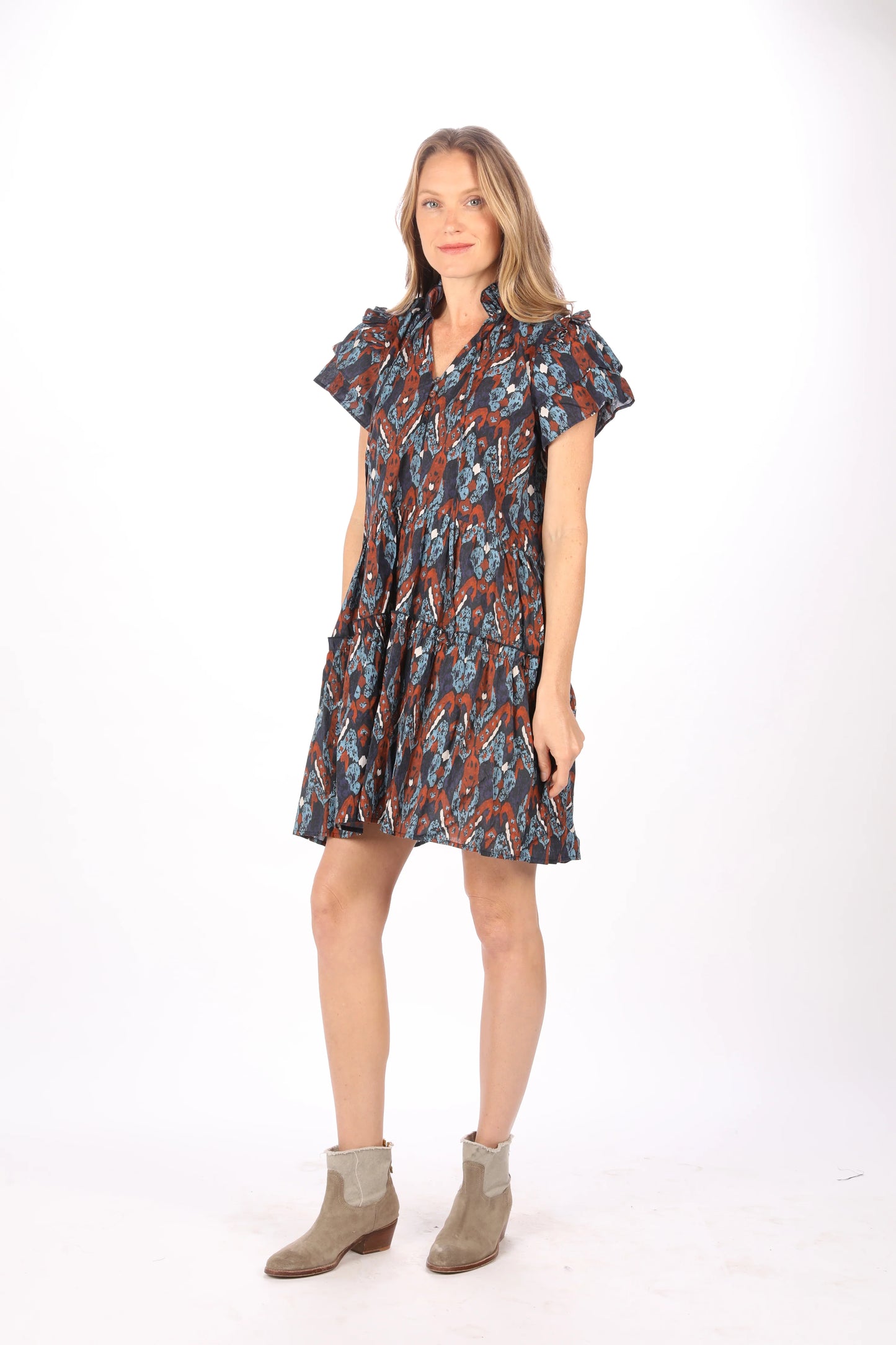 Nadia Dress - Wedgwood