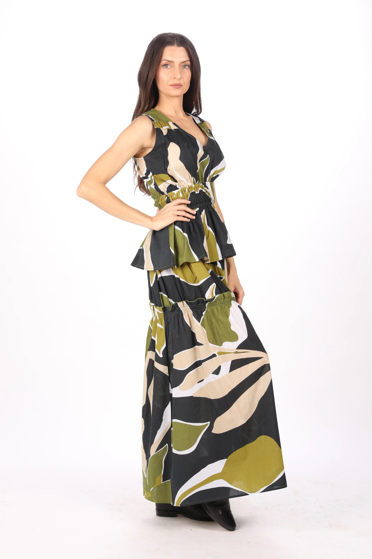 Tina Skirt - Black/Olive