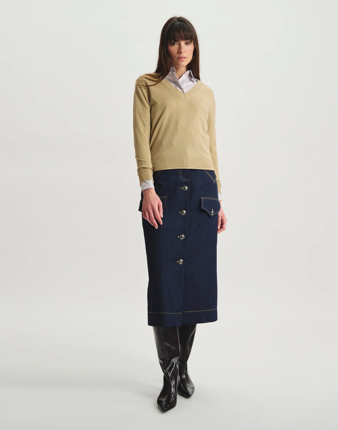 Morcant Merino Wool Sweater - Beige