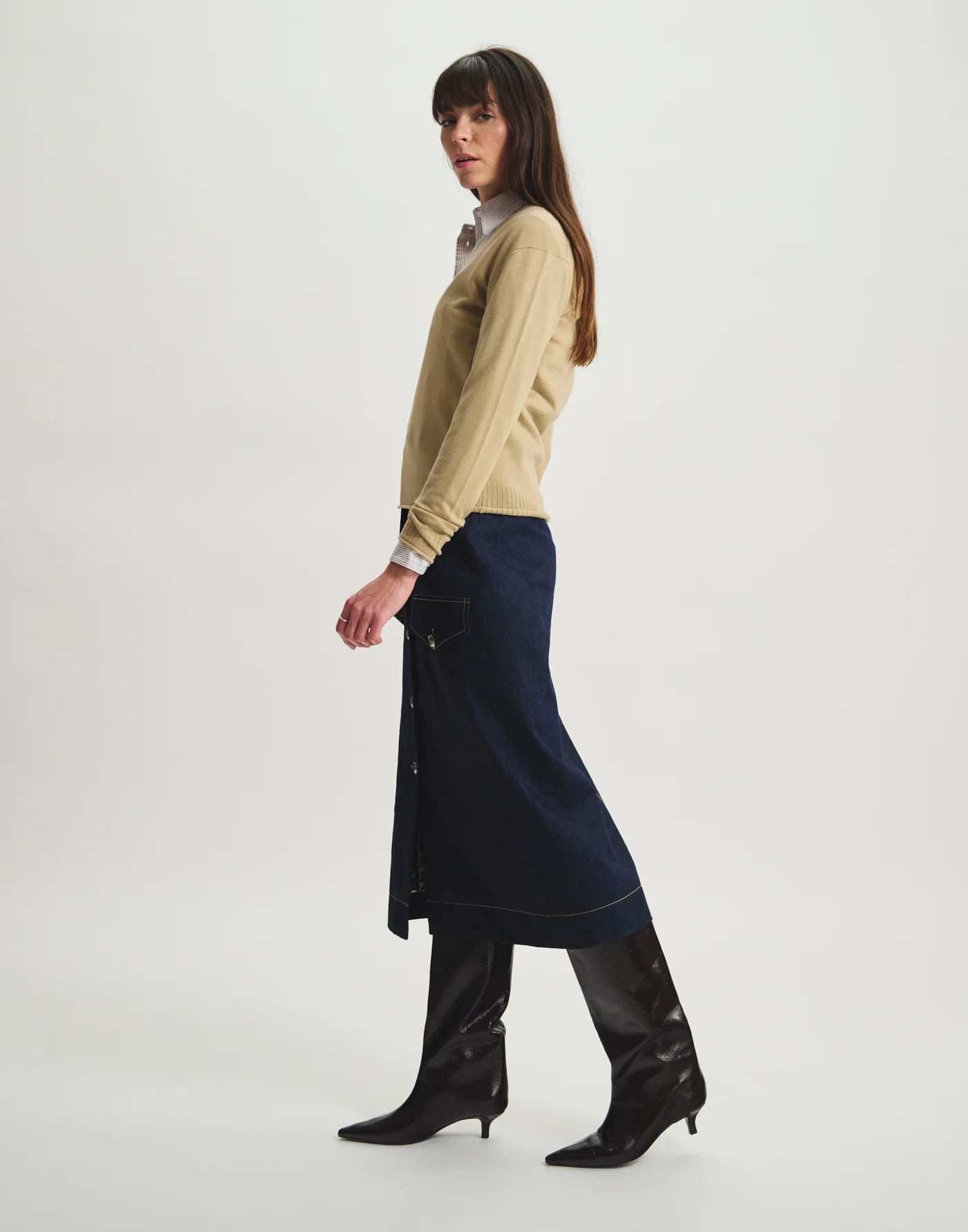 Morcant Merino Wool Sweater - Beige