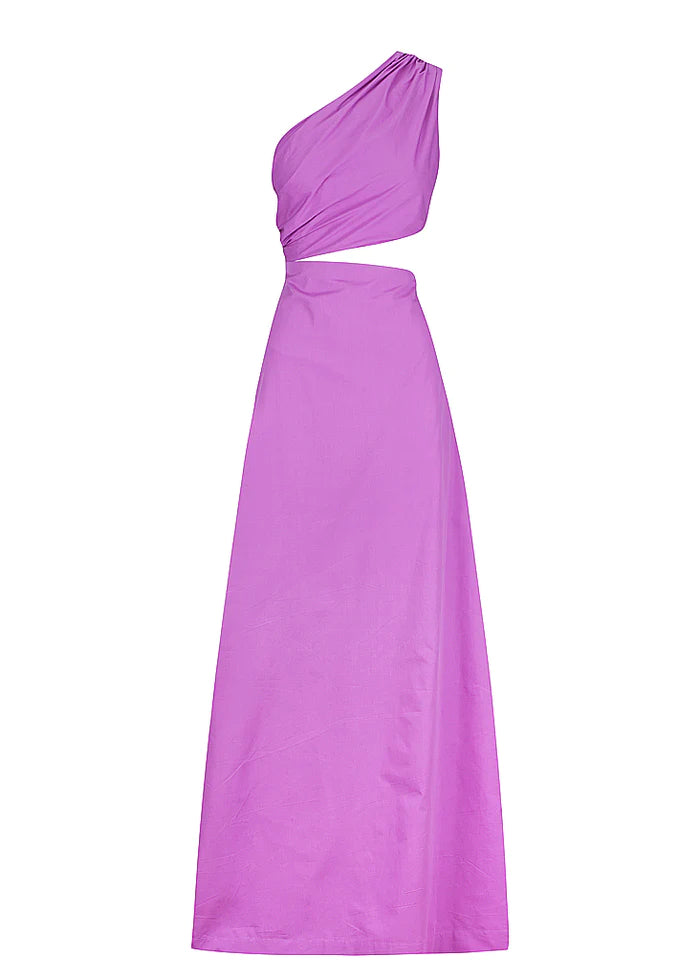 Asymmetrical Cut Out Maxi - True Purple