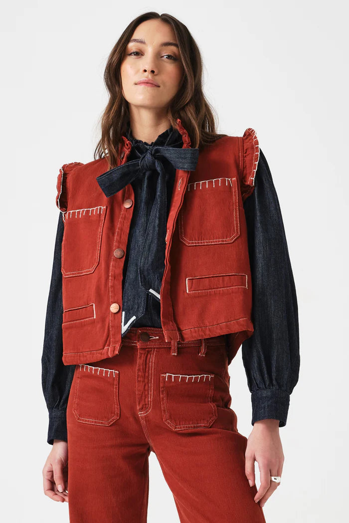 Pablo Waist Coat - Rust
