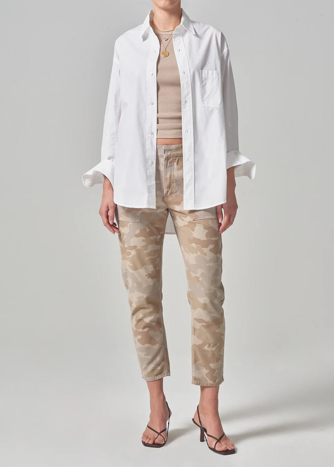 Leah Cargo - Taupe Camo
