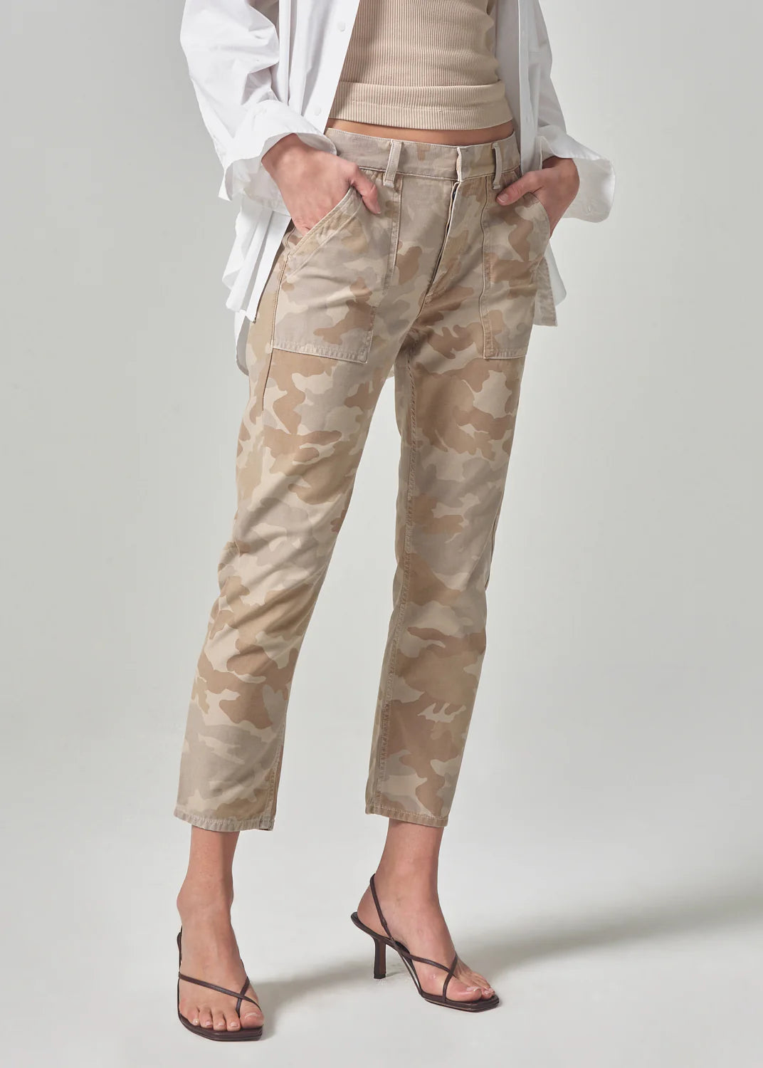 Leah Cargo - Taupe Camo