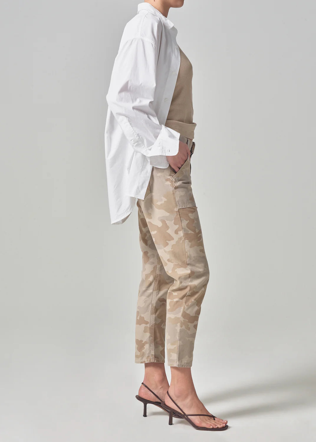 Leah Cargo - Taupe Camo