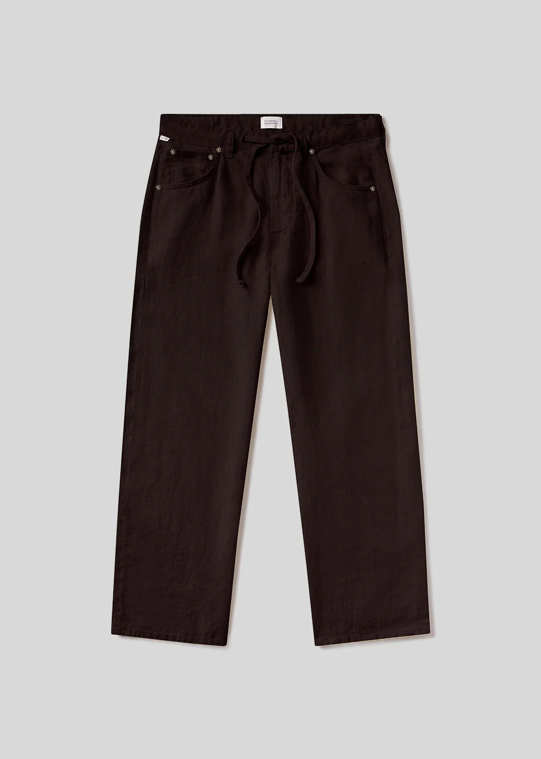 Brynn Drawstring Trouser - Chocolate Linen