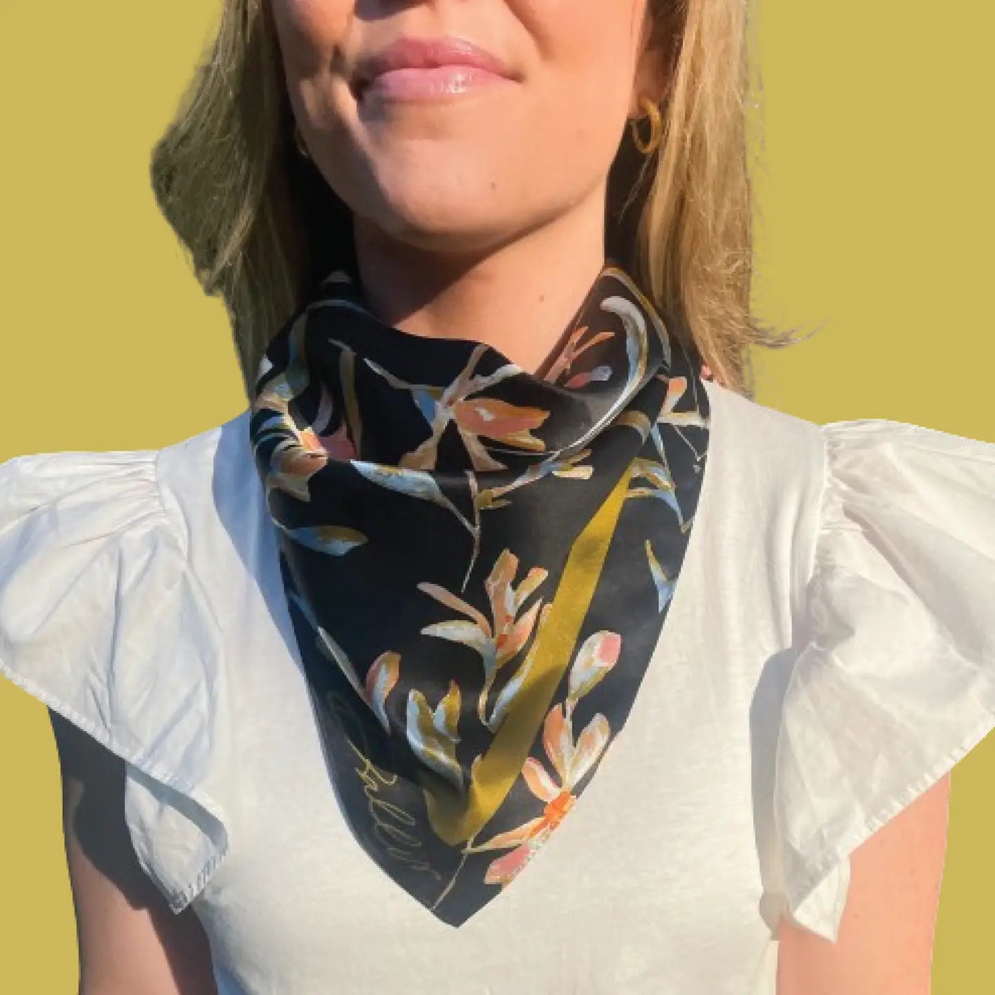 Black + Chartreuse Scarf