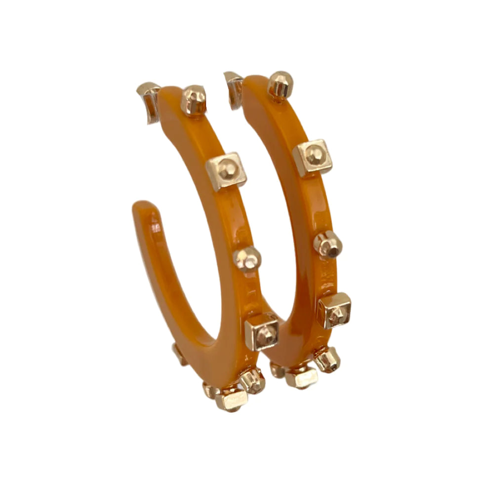 Apricot - Solid Jewel Hoop