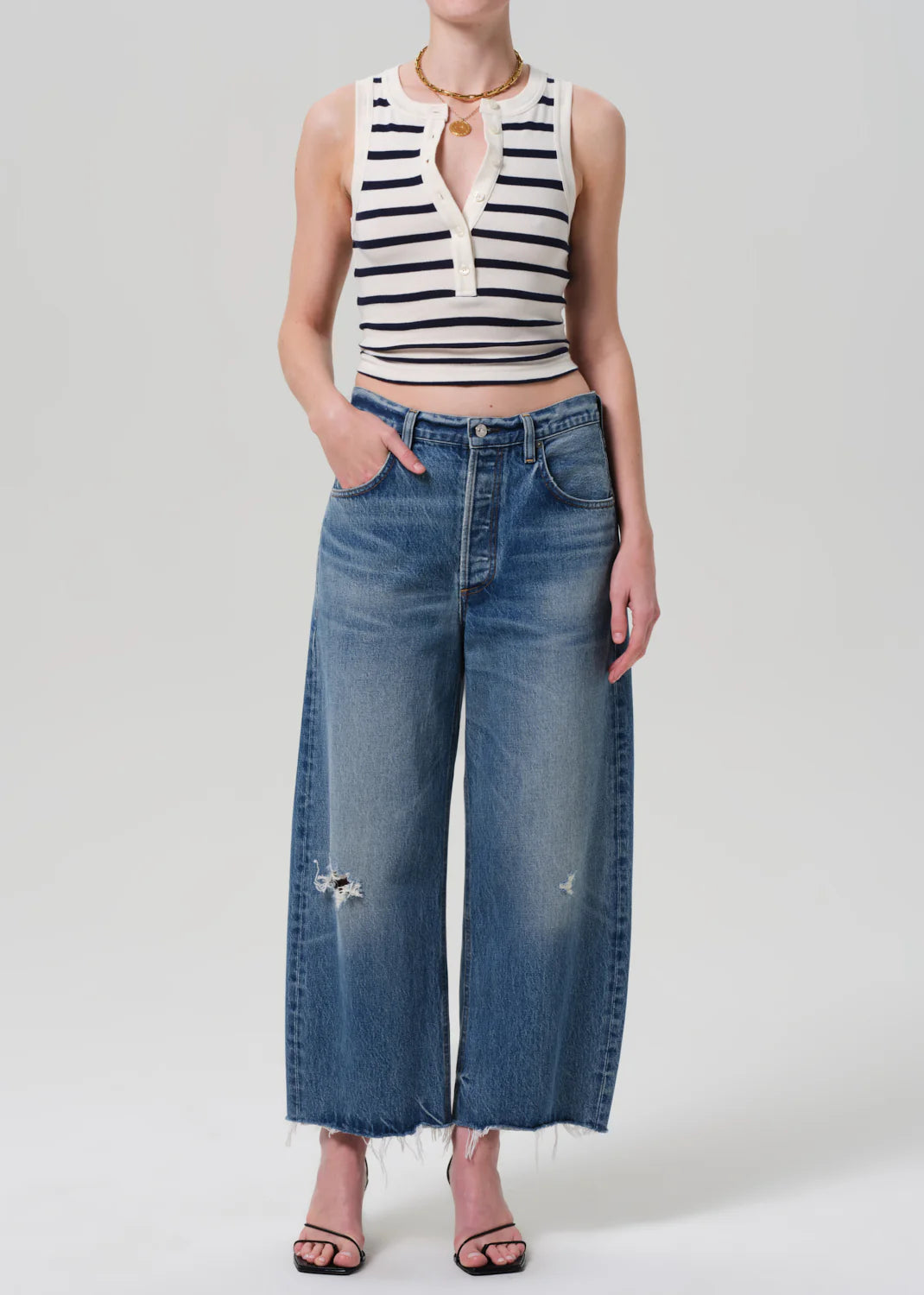 Caralyn Tank - Azure Stripe