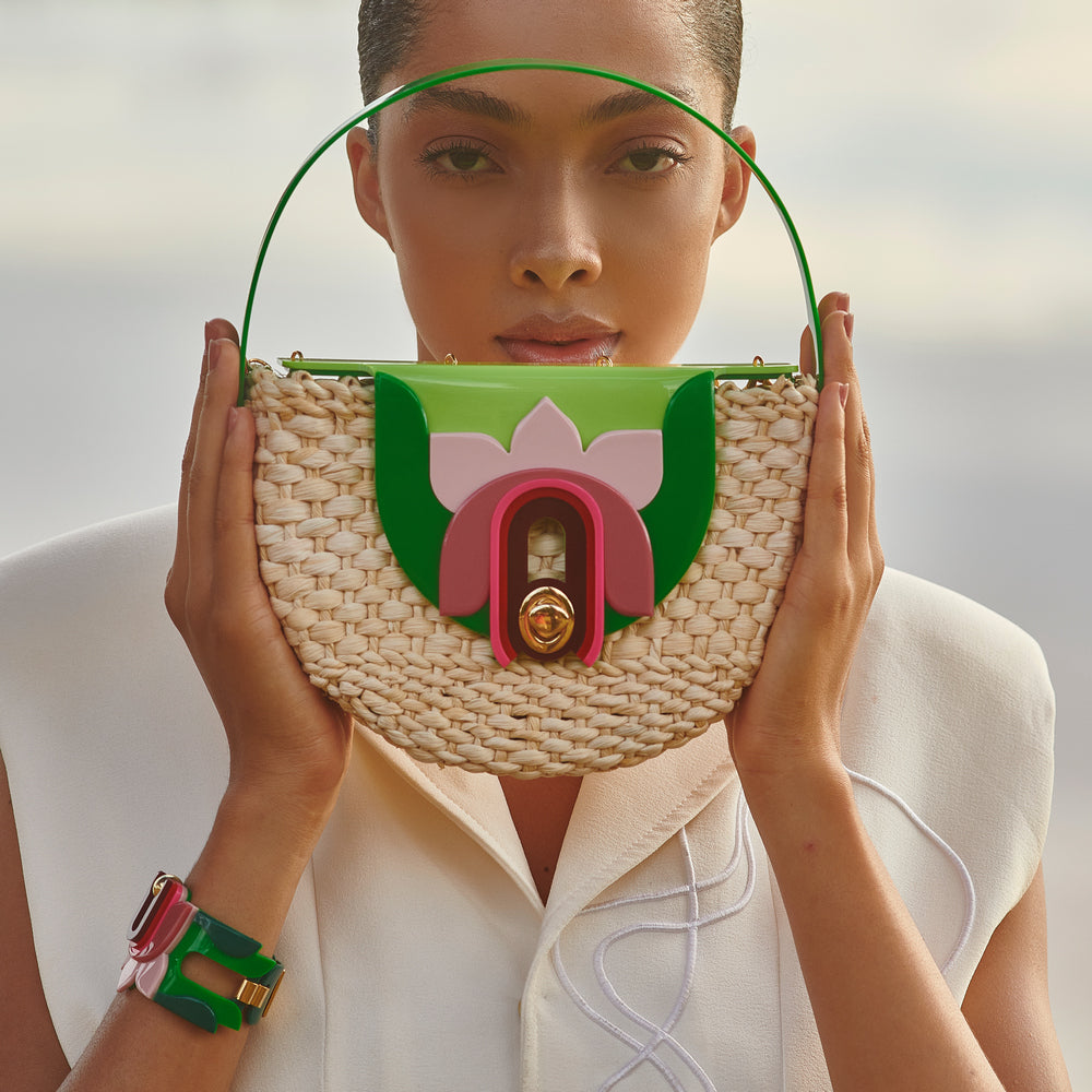 Straw Bag - Lilium/Pink