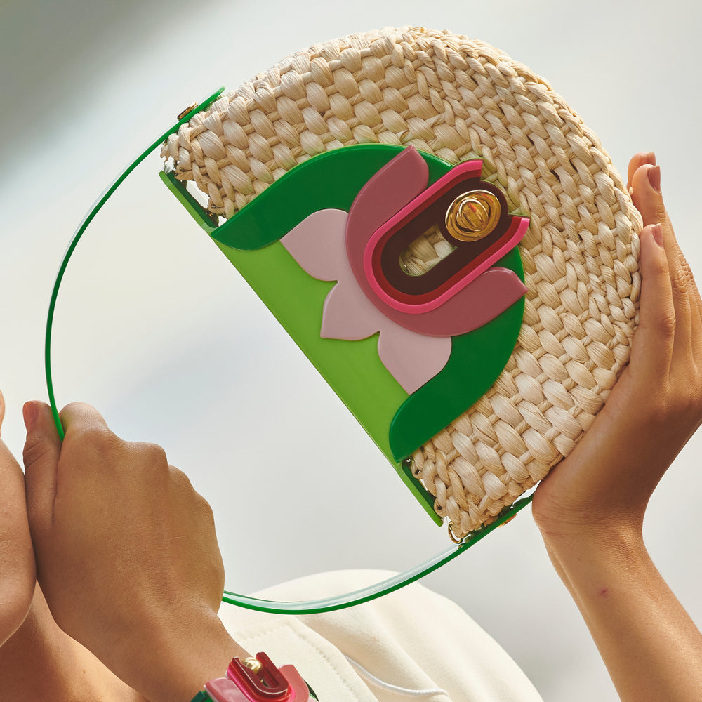 Straw Bag - Lilium/Pink