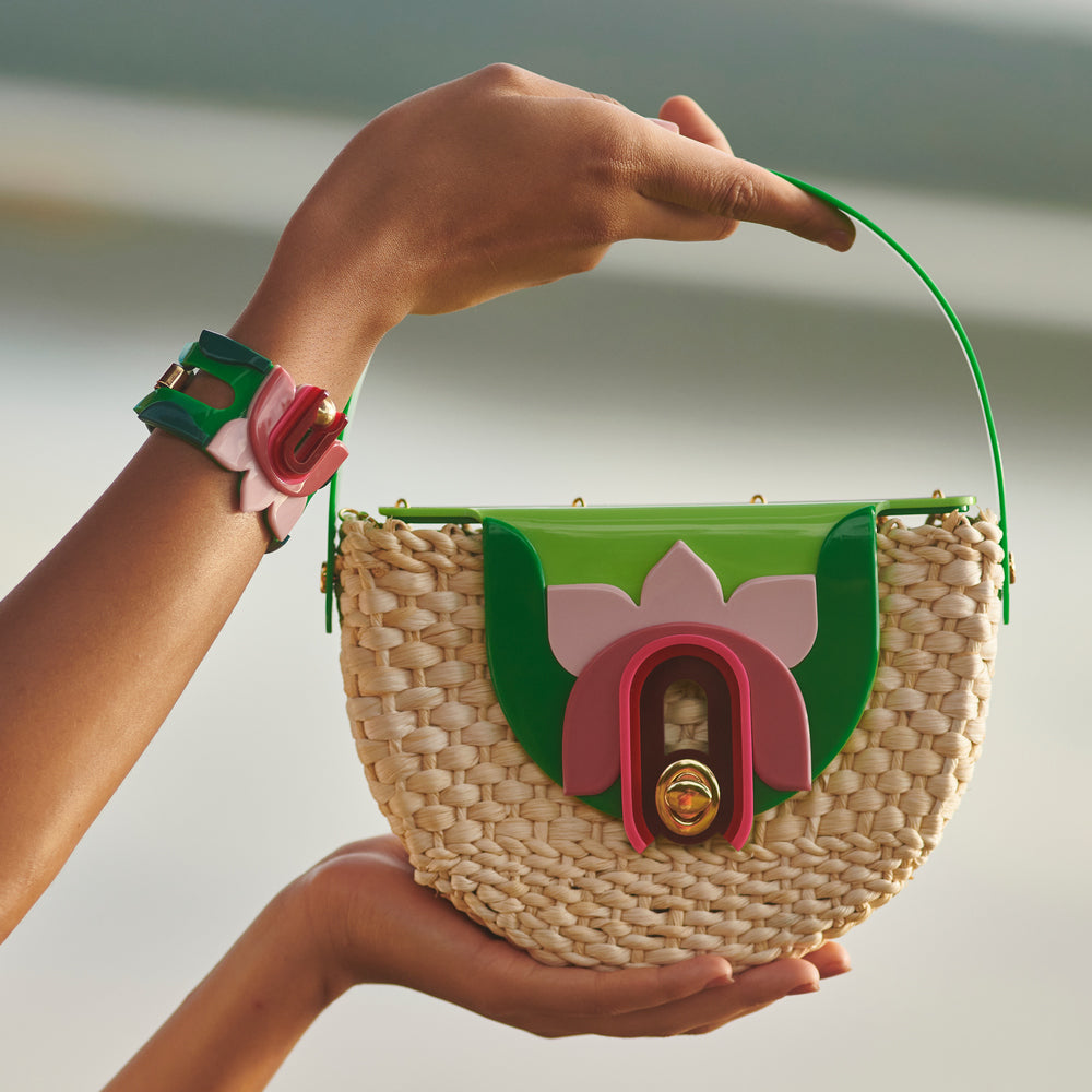 Straw Bag - Lilium/Pink