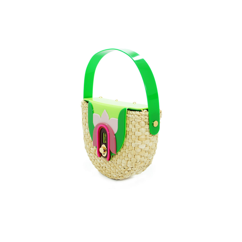 Straw Bag - Lilium/Pink