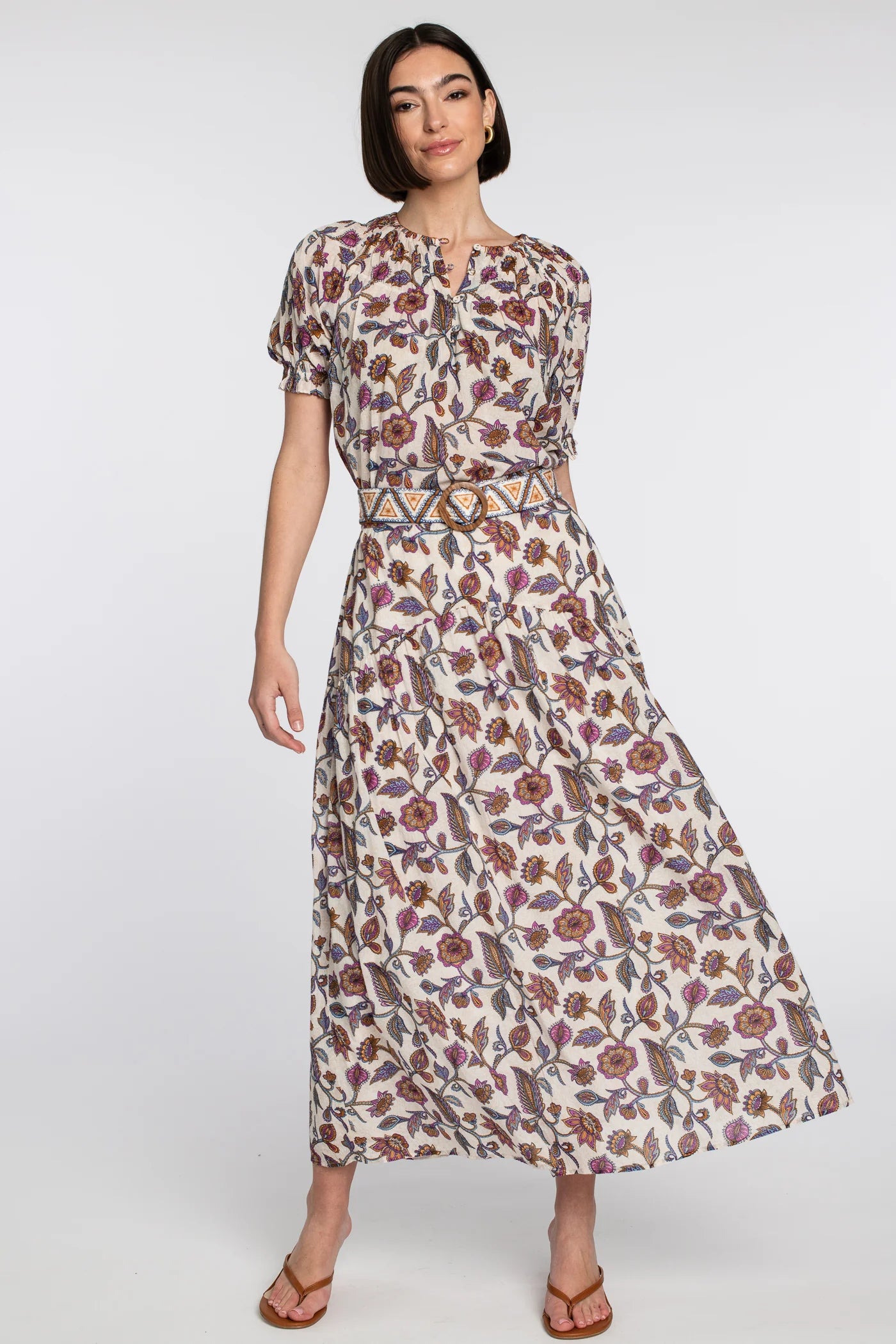 Phoebe Skirt - Ivory Cactus Flower