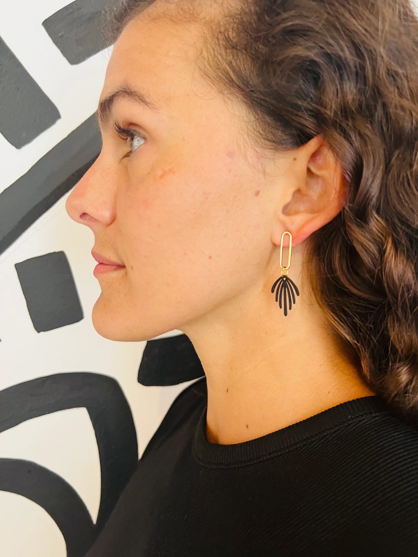 Black - Matisse Cut Out Earrings