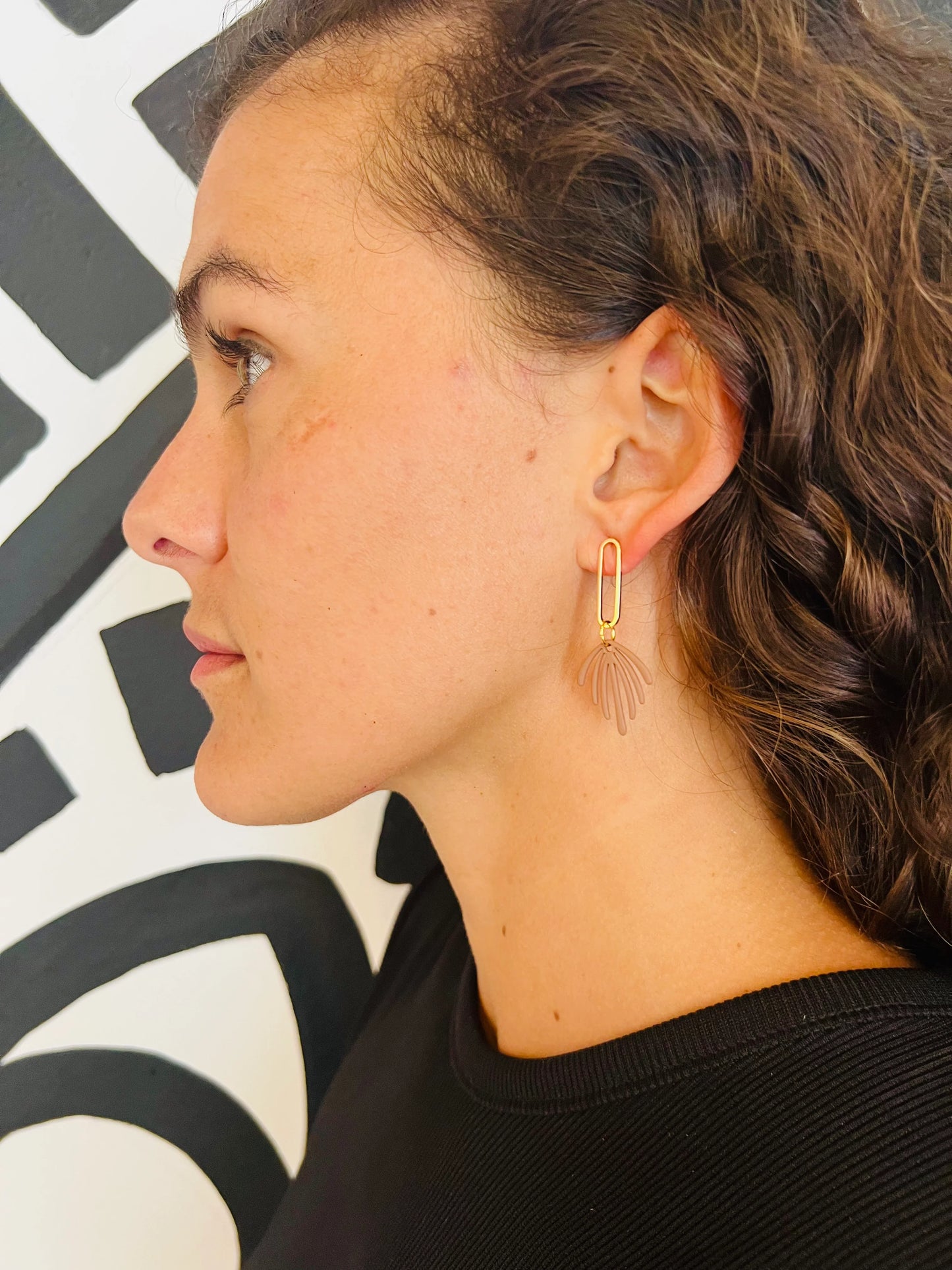 Brown - Matisse Cut Out Earrings