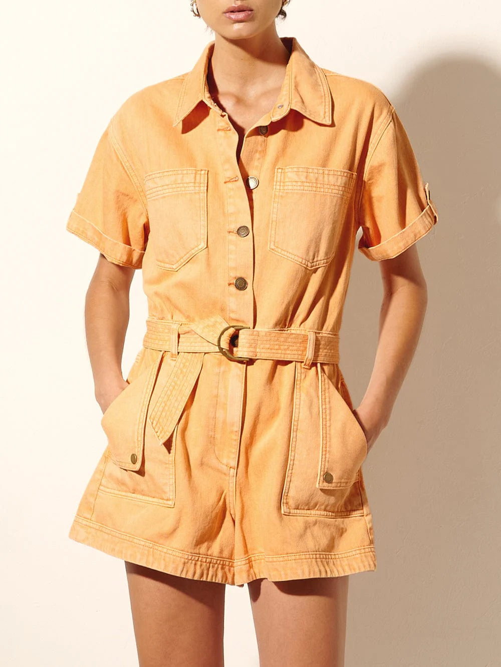 Brae Playsuit - Coral