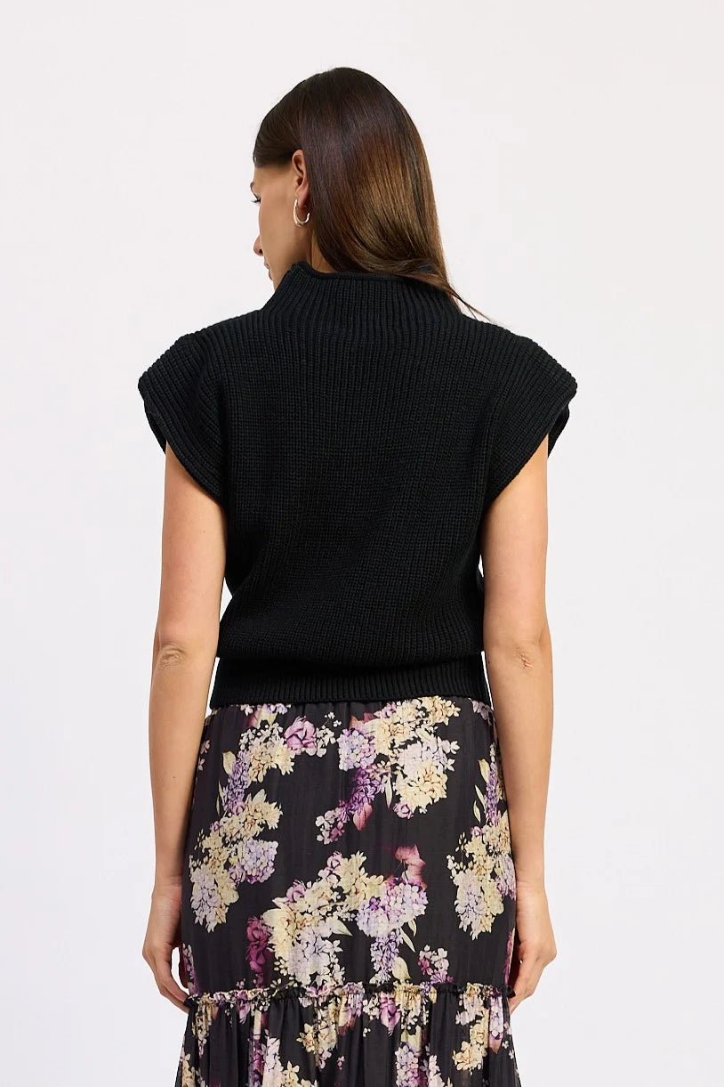Devon Sweater Vest - Black