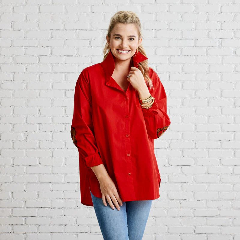 Preppy Top - Gameday Football Red