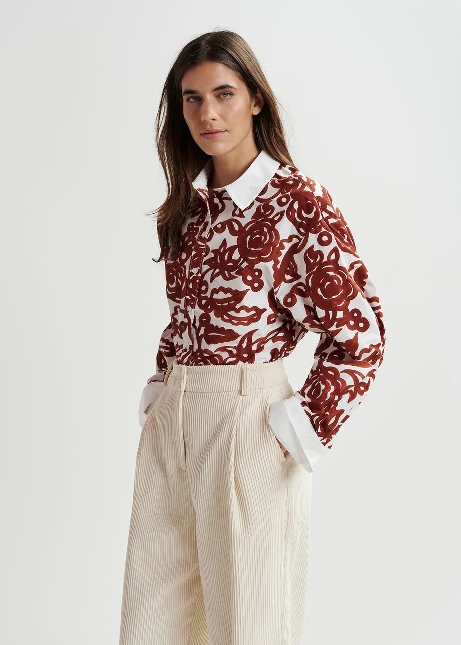 Gofle Contrast Collar Shirt