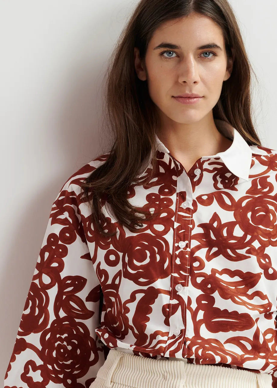 Gofle Contrast Collar Shirt