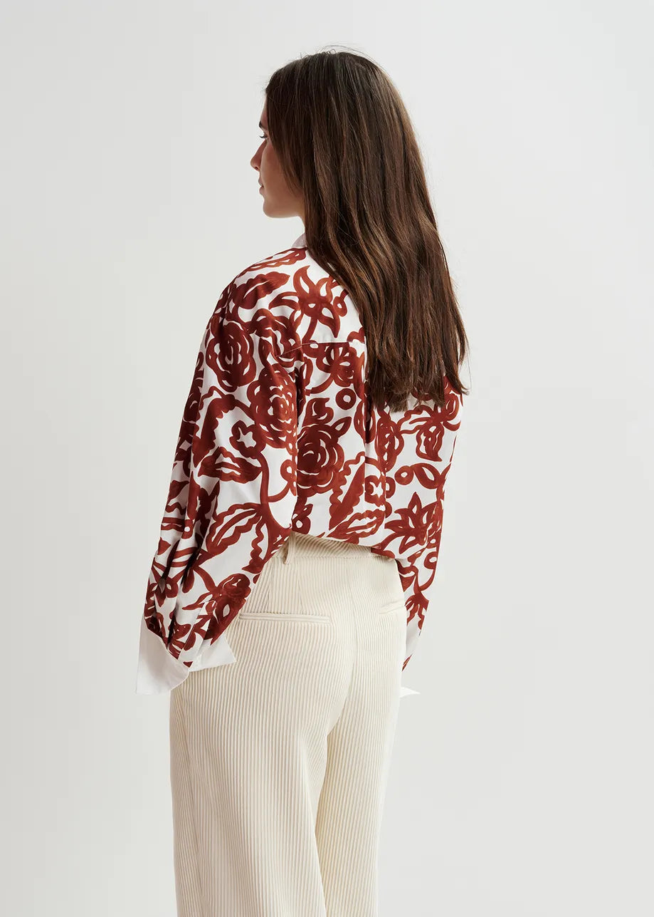 Gofle Contrast Collar Shirt