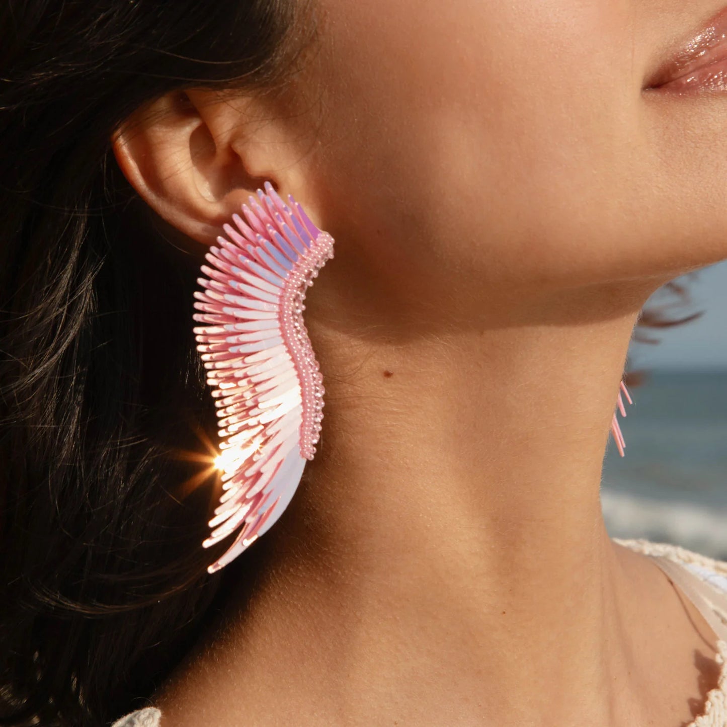 Iridescent Light Pink - Madeline Earrings