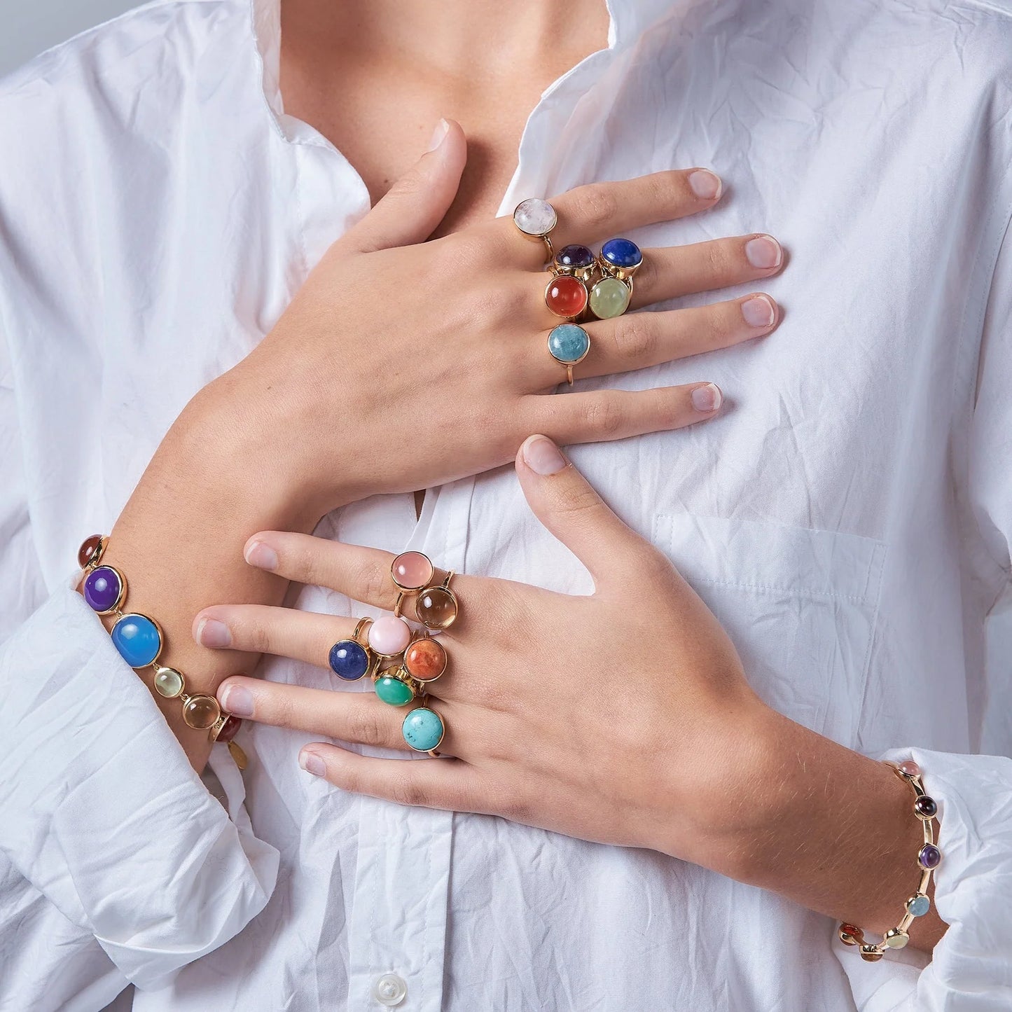 Dropping Circles Bracelet - ROYG.BIV