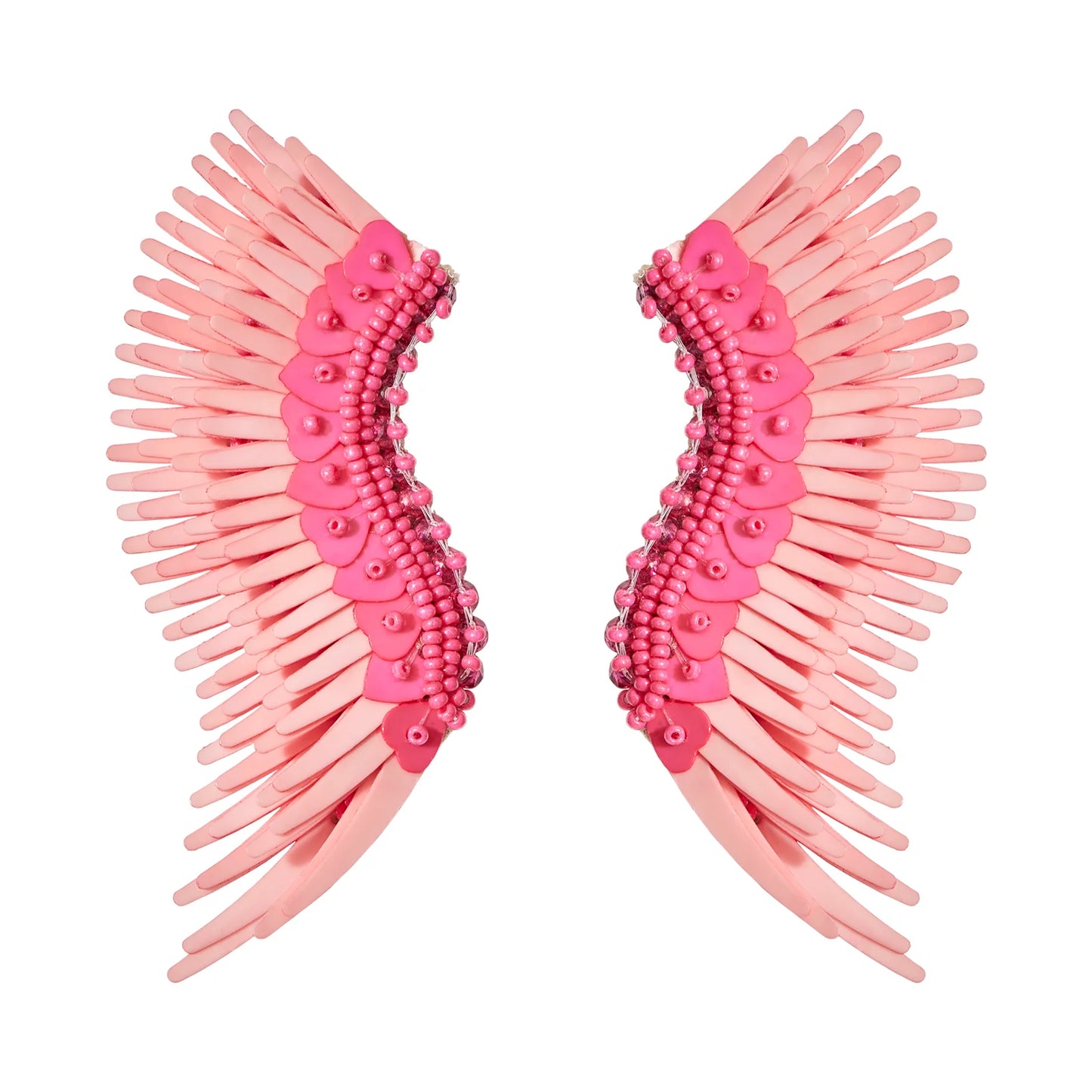 Light Pink - Heart Sequin Midi Madeline Earrings