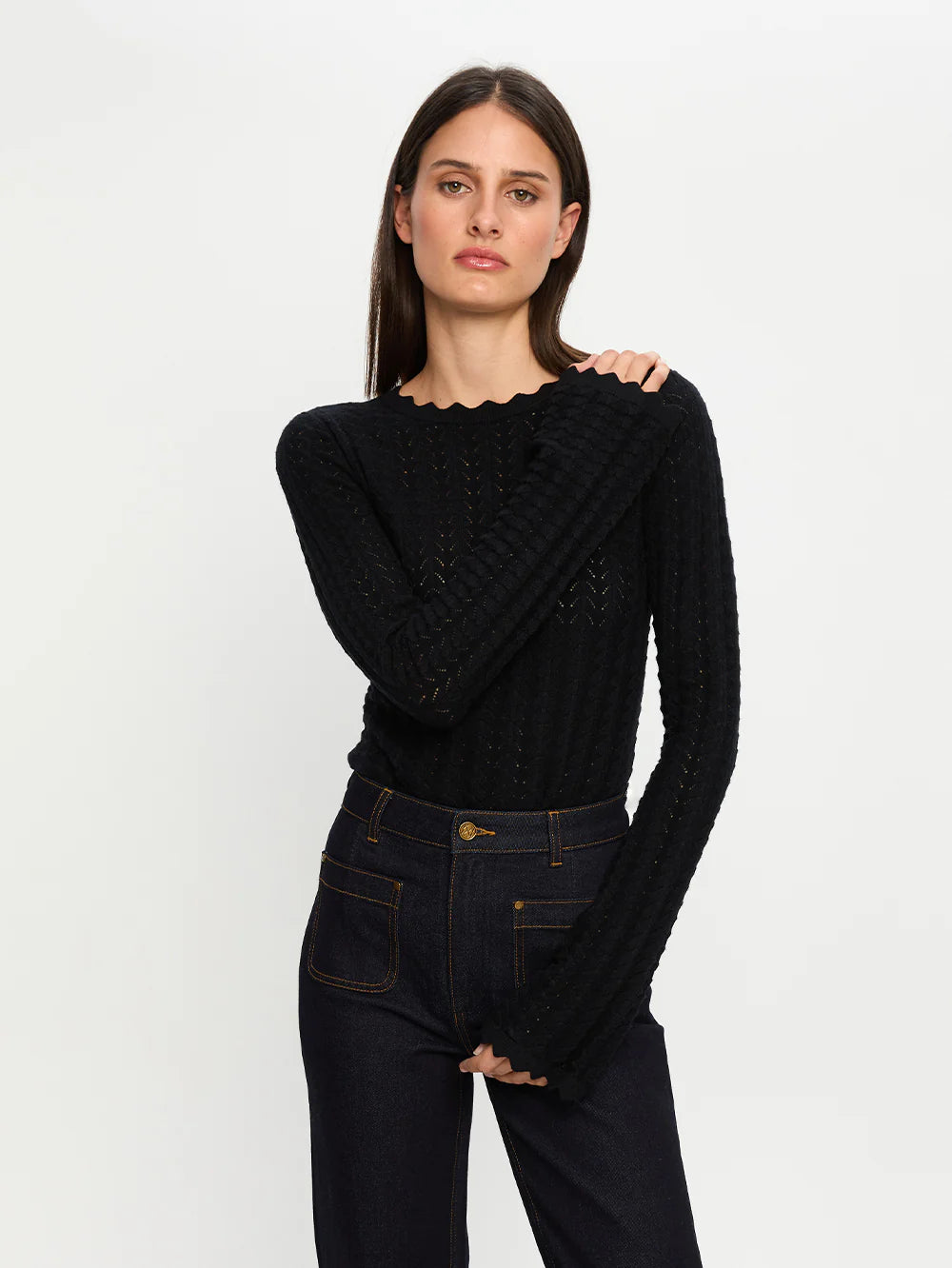 Logan Knit Top - Black