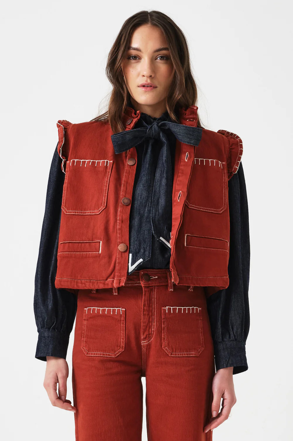 Pablo Waist Coat - Rust