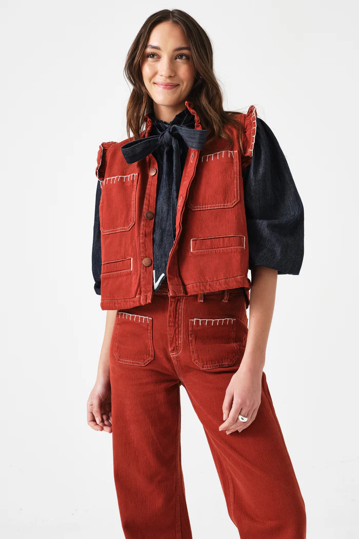 Pablo Waist Coat - Rust