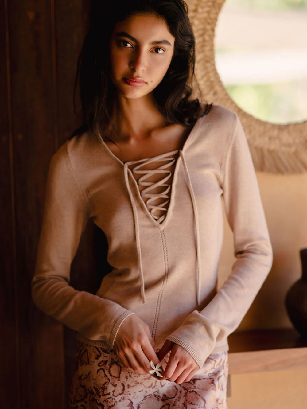 Malia Knit Top - Cream