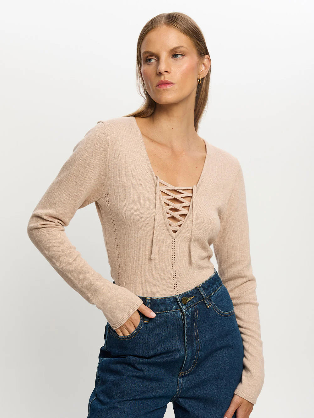 Malia Knit Top - Cream