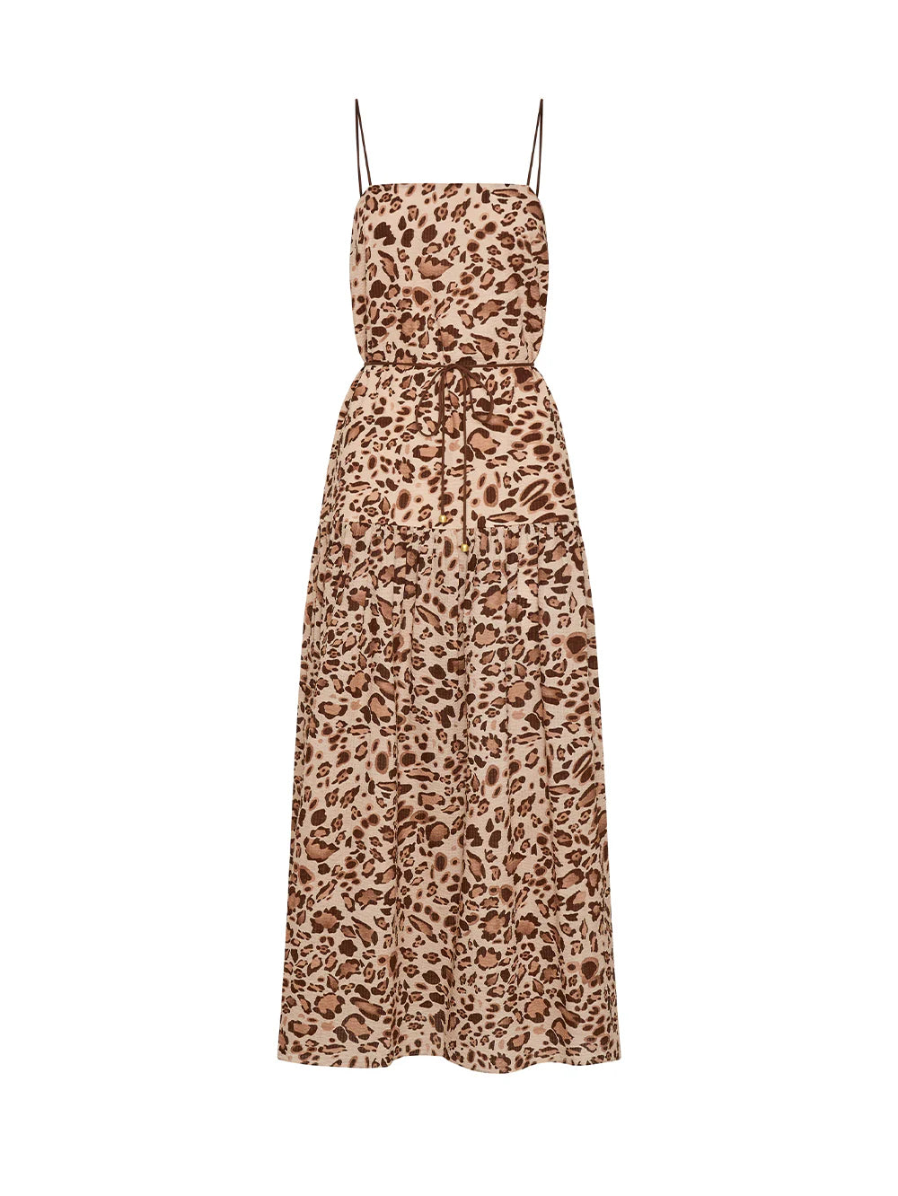 Paris Strappy Maxi Dress - Brown