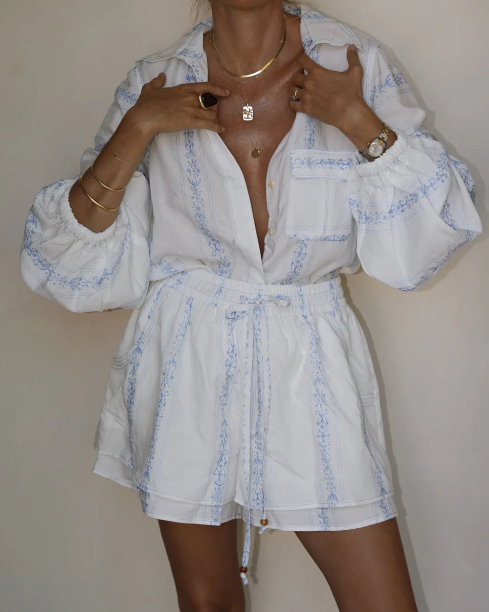The Tia Shorts - Clio Stripe