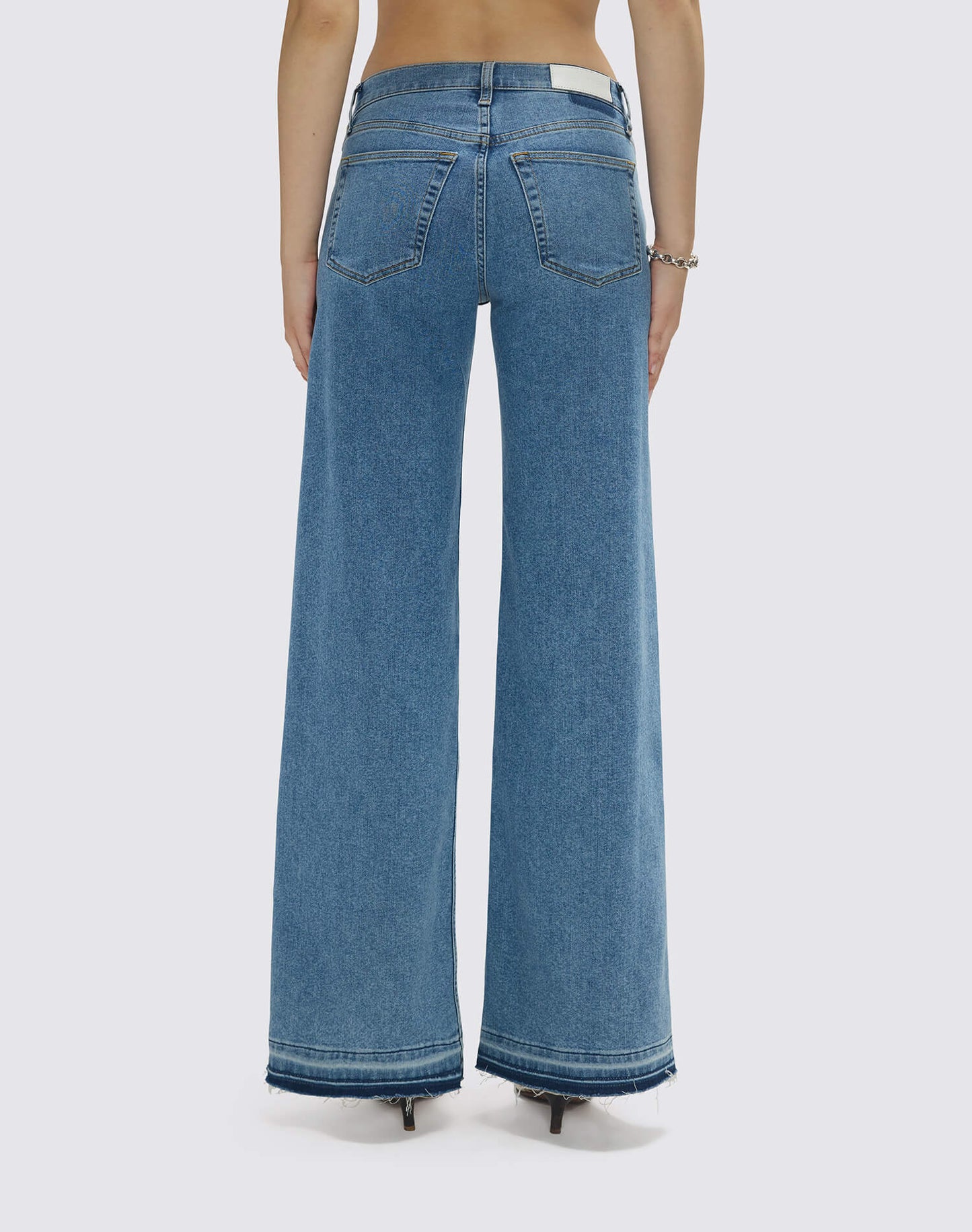 Mide Rise Wide Leg - Azulito