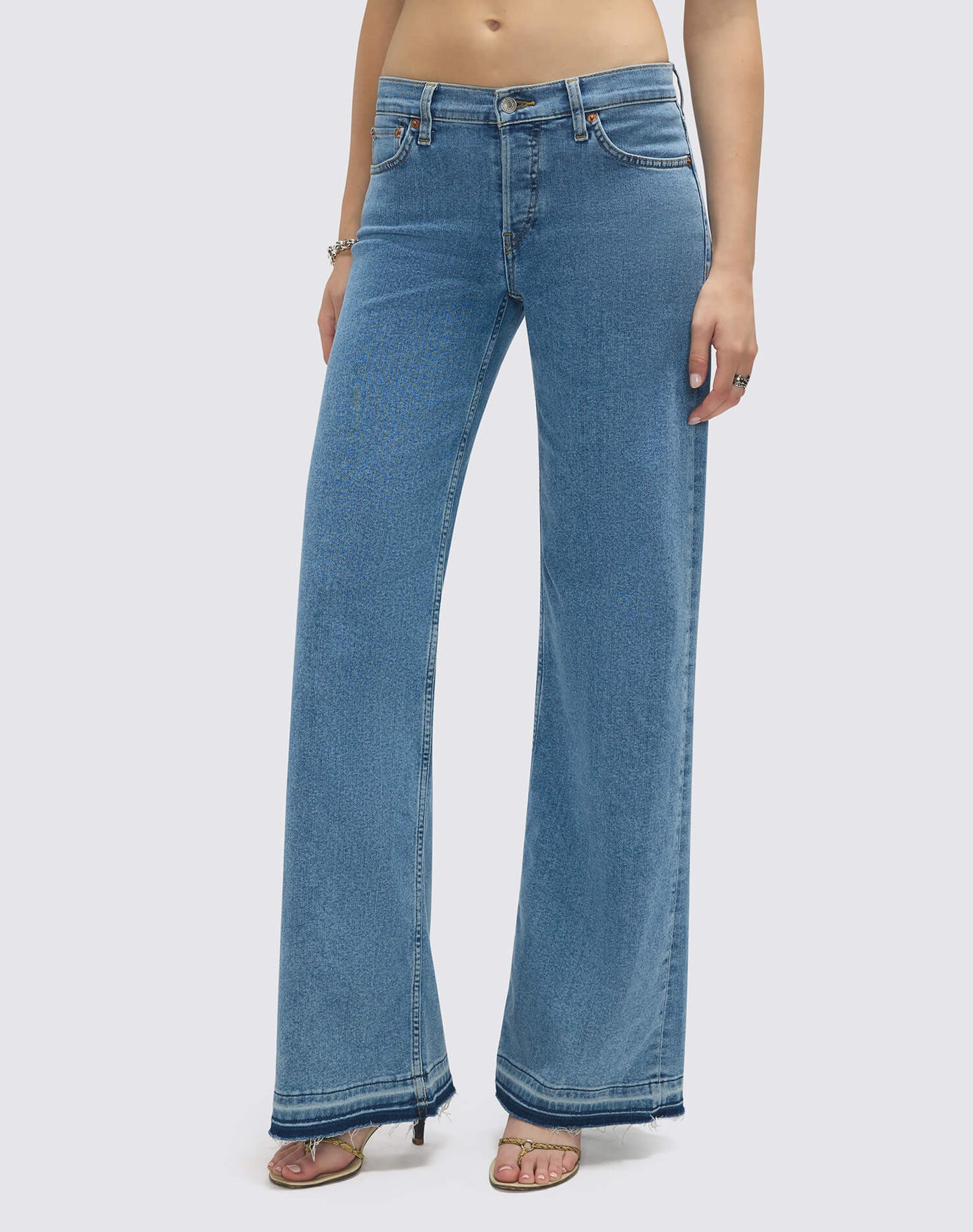 Mide Rise Wide Leg - Azulito