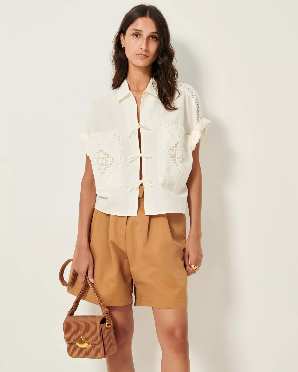 Dellani Short Embroidery Shirt