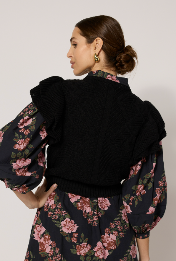 Fayth Sweater Vest - Black