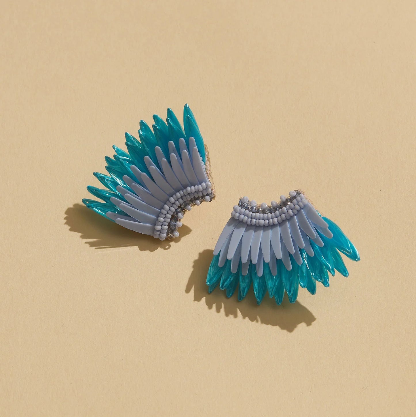 Powder Blue - Mini Raffia Madeline Earrings